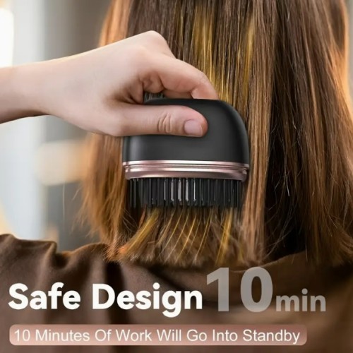 포니어용 미니 무선 헤어 스트레이트너 콤 - 휴대용, 충전식 USB, 단일 버튼 작동, 최대 온도 200°C/392°F, 짧은 헤어 스타일링에 적합, 헤어 액세서리 스타일링 | 현대 헤어 스타일링 | 컴팩트 디자인, 헤어 스트레이트너