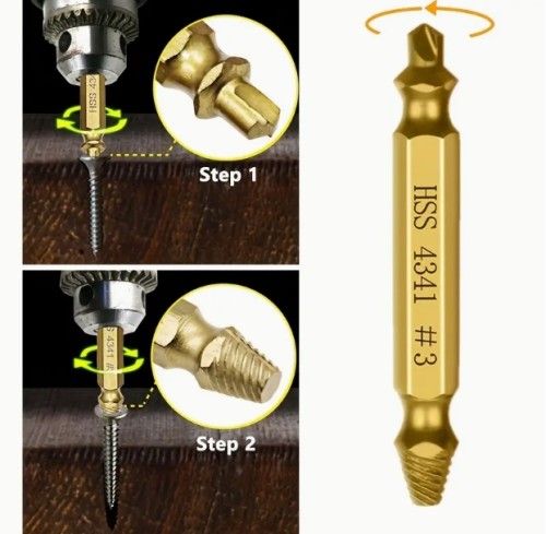 6pcs 손상된 나사 추출기 속도 드릴 비트 추출기 드릴 세트 나사를 쉽게 제거할 수 있는 도구 부러지고 손상된 나사 볼트 제거기